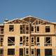 Photo of apartments being built.