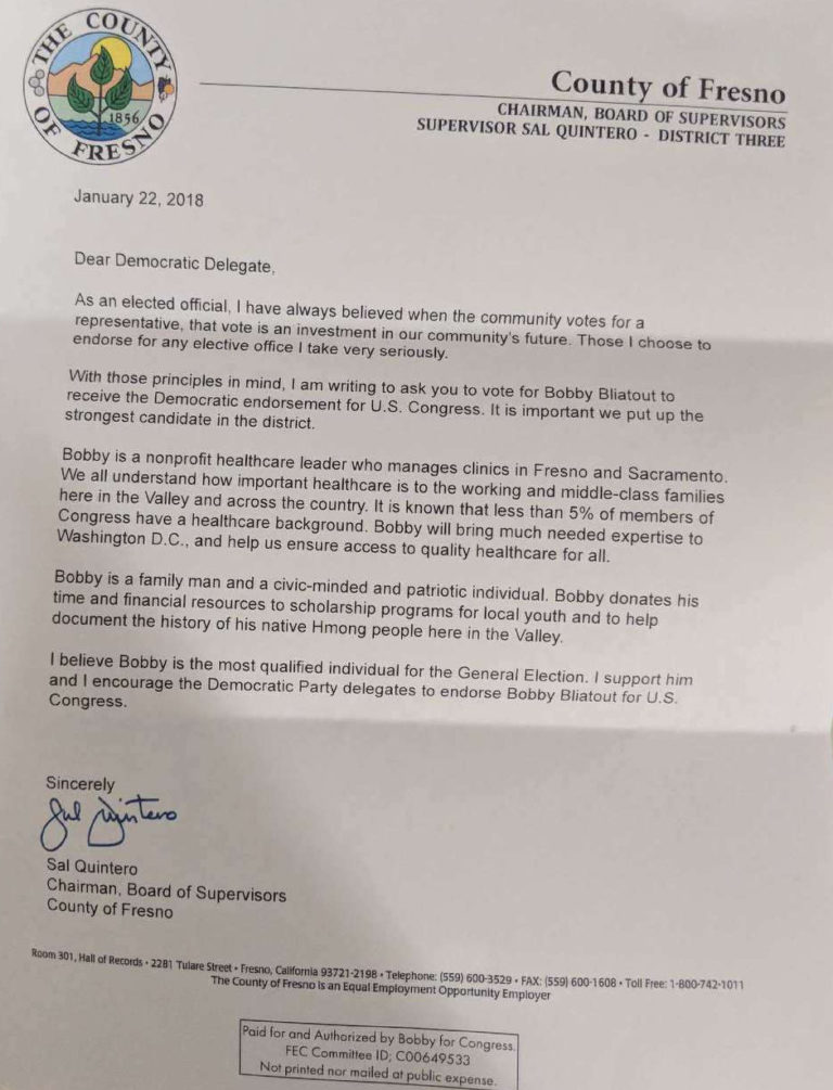 Did Sal Quintero Break the Rules With Political Endorsement Letter