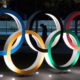 Photo of the Olympic rings in Tokyo