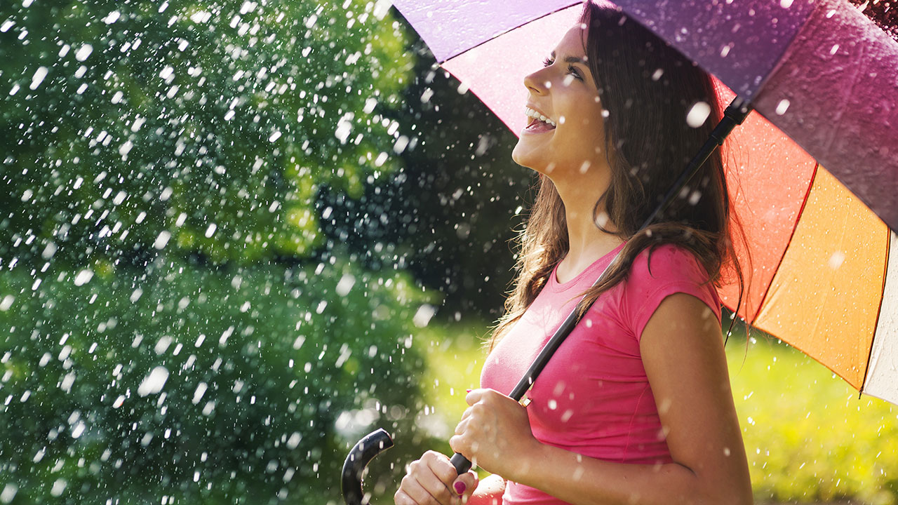 umbrella rain girl